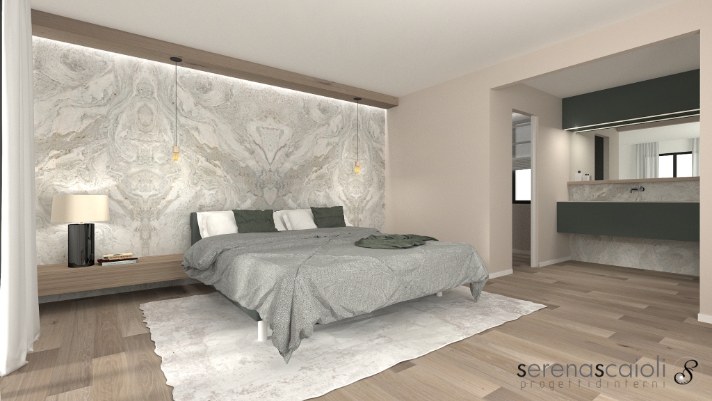 progetto-camera-appartamento-cesena-marmo-legno